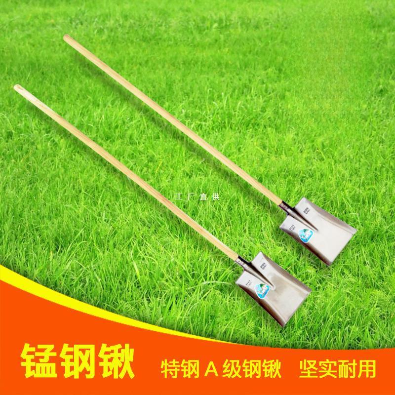 挖树铲子锰钢方头泥锨铲菜种菜栽树园林铁锹平口洋锨铁锨头铁撬图片