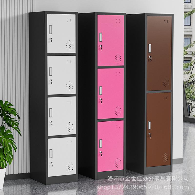 彩色单门更衣柜钢制铁皮储物柜员工柜健身房存包柜换衣柜