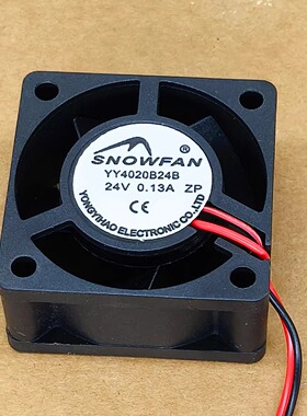 全新SNOWFAN YY4020B24B 24V 0.13A 滚珠轴承 4cm 变频器散热风扇