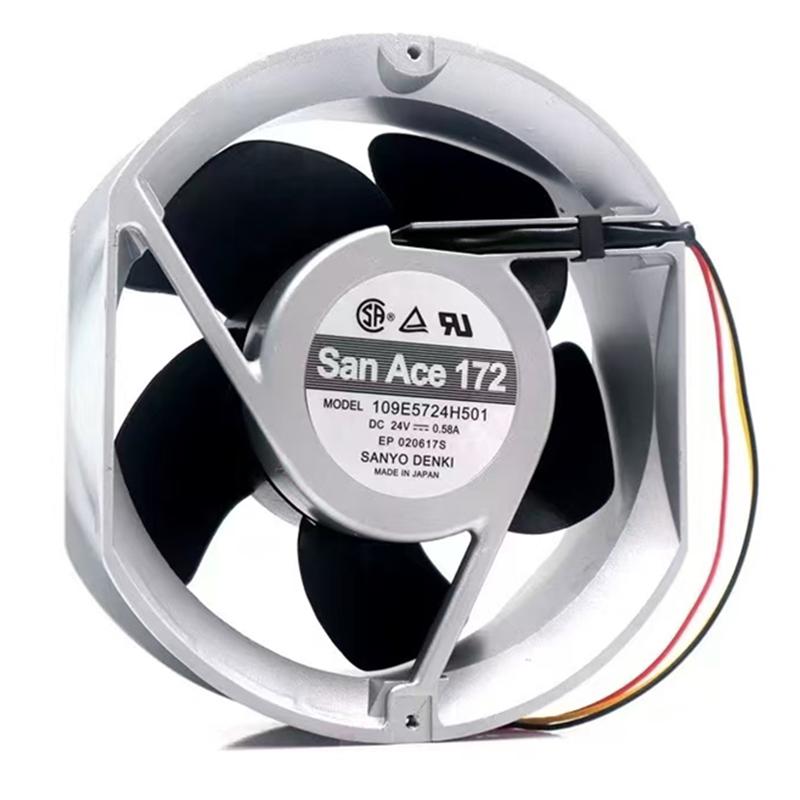 三洋 109E5724H501 24V 0.58A DC直流 散热风扇 17251 变频器风机