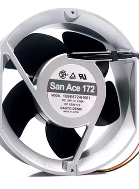 三洋 109E5724H501 24V 0.58A DC直流 散热风扇 17251 变频器风机