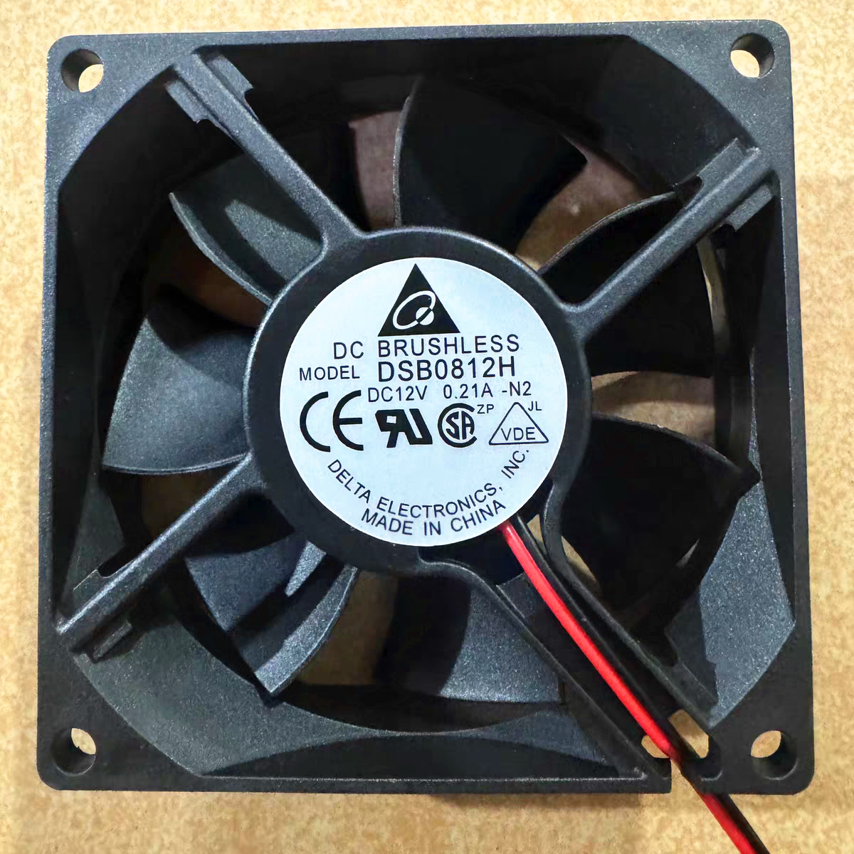 全新 台达DSB0812H DC12V 0.21A 8025 8cm厘米 机箱电源 散热风扇