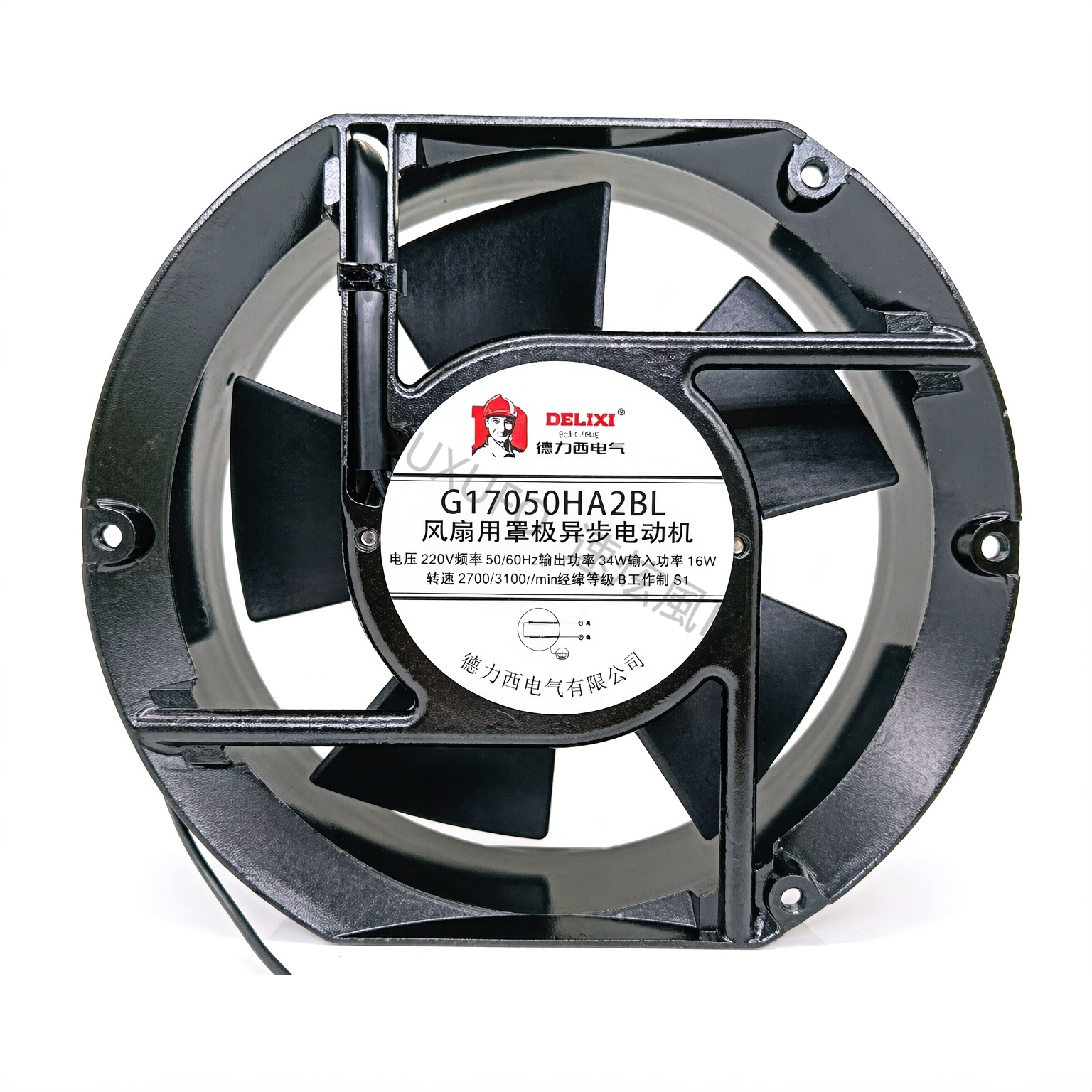 全新德力西G17050HA2BL/SL 220V 34W 17.2CM厘米交流散热风机厘米