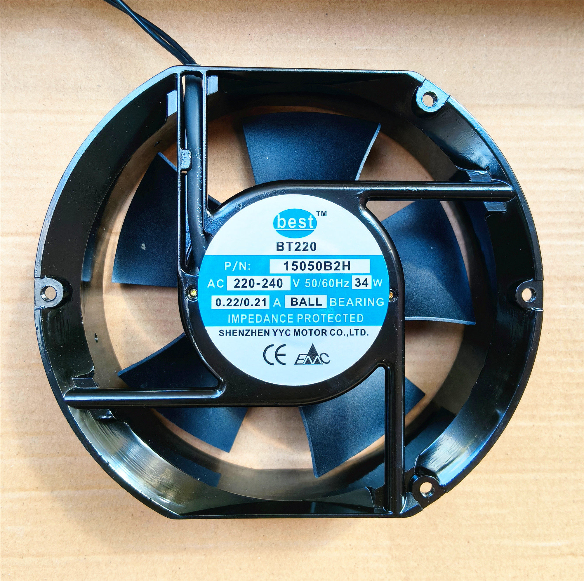 全新原装best BT220 15050B2H AC 220V 34W 双滚珠铜线椭圆形风扇