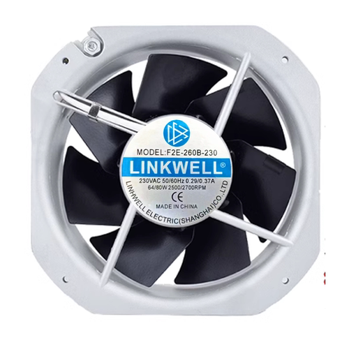 全新LINKWELL F2E-260B-230 230VAC 0.29/0.37A 22580 64/80W风扇