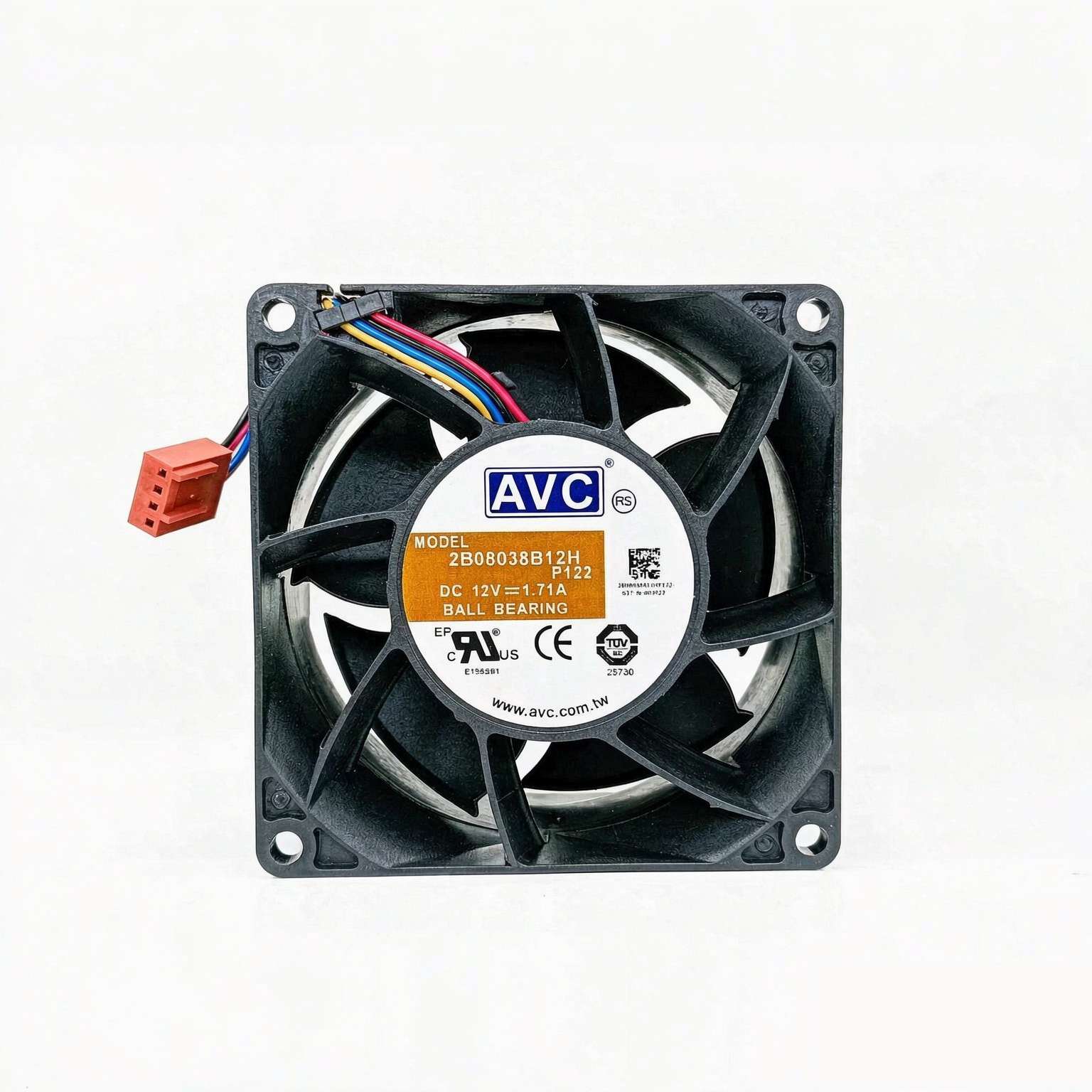AVC 2B08038B12H 8CM厘米8038 12V 1.71A 4线PWM温控暴力散热风扇