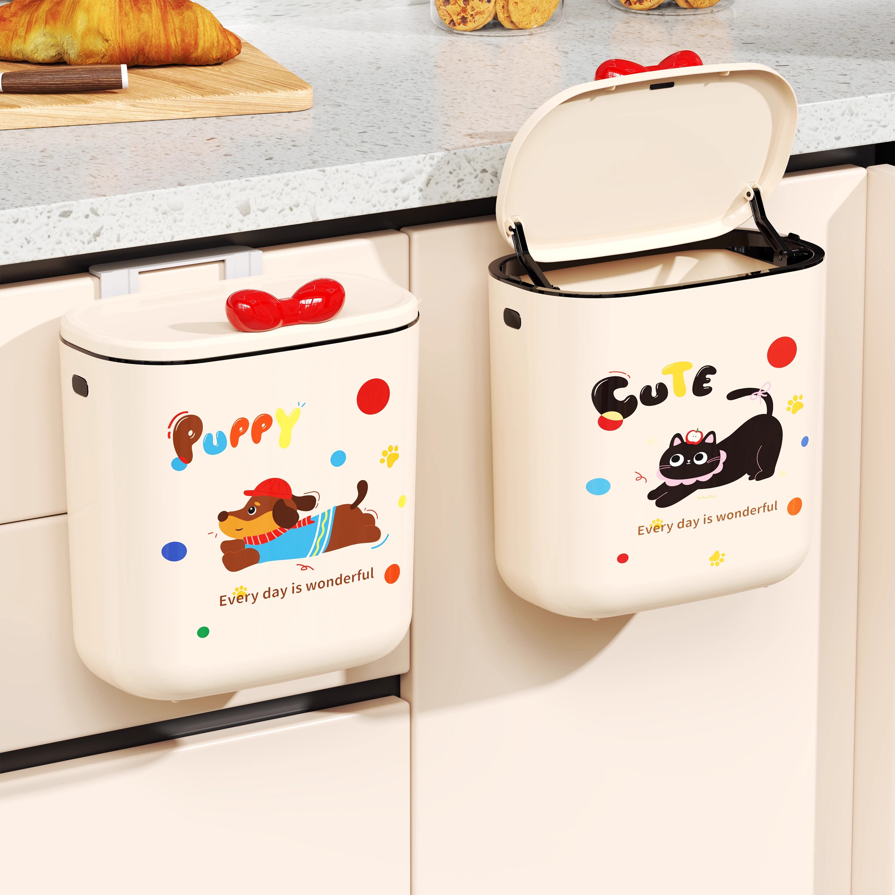 【映调】家用卡通垃圾桶