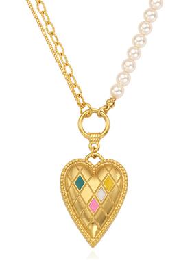 ITONOHANA金色爱心项链