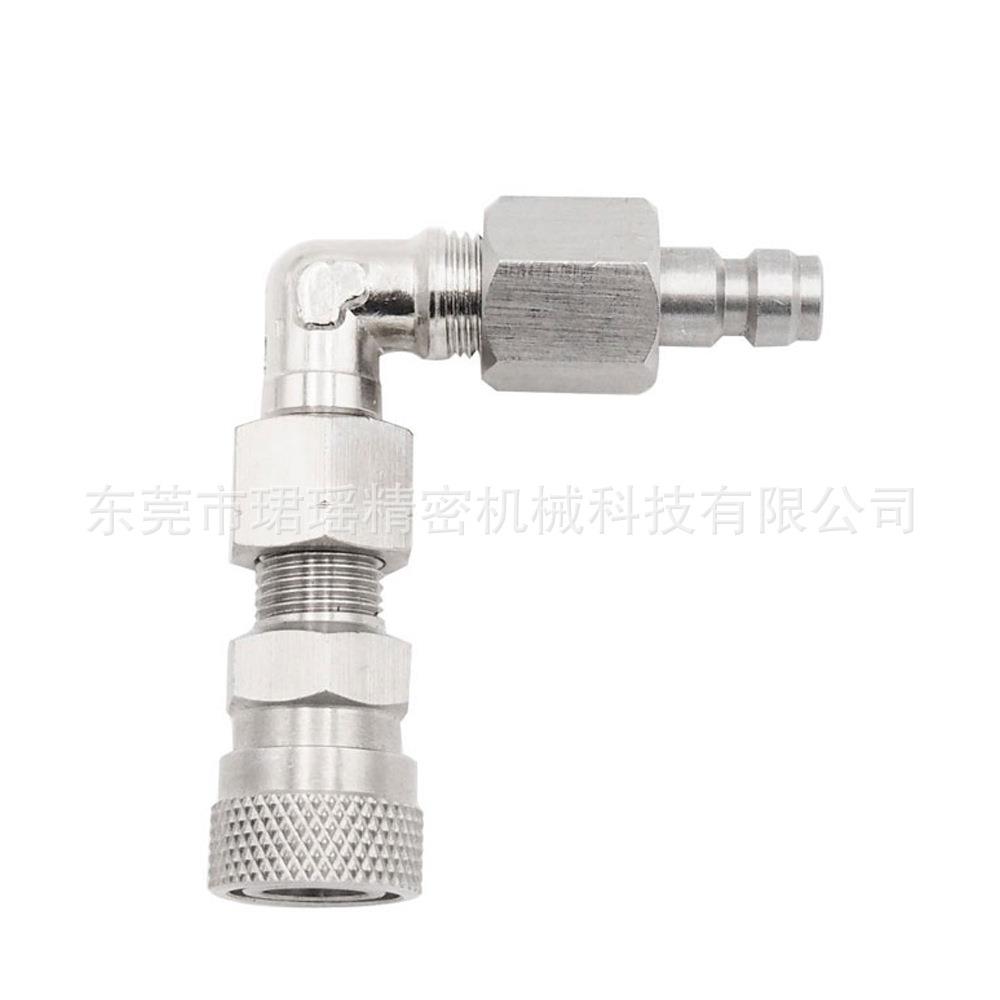 跨境供应90度旋转8mm快速断开接头不锈钢管道配件1/8