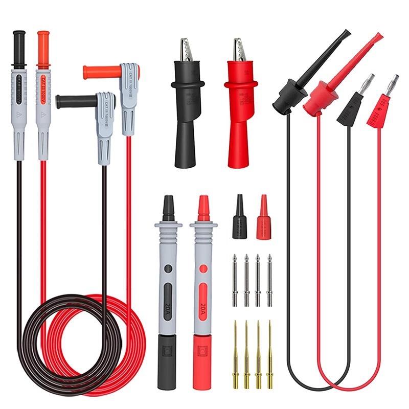 万用表表笔高精度数字表多功能特尖极细刺破探针电工测试夹子钩钳