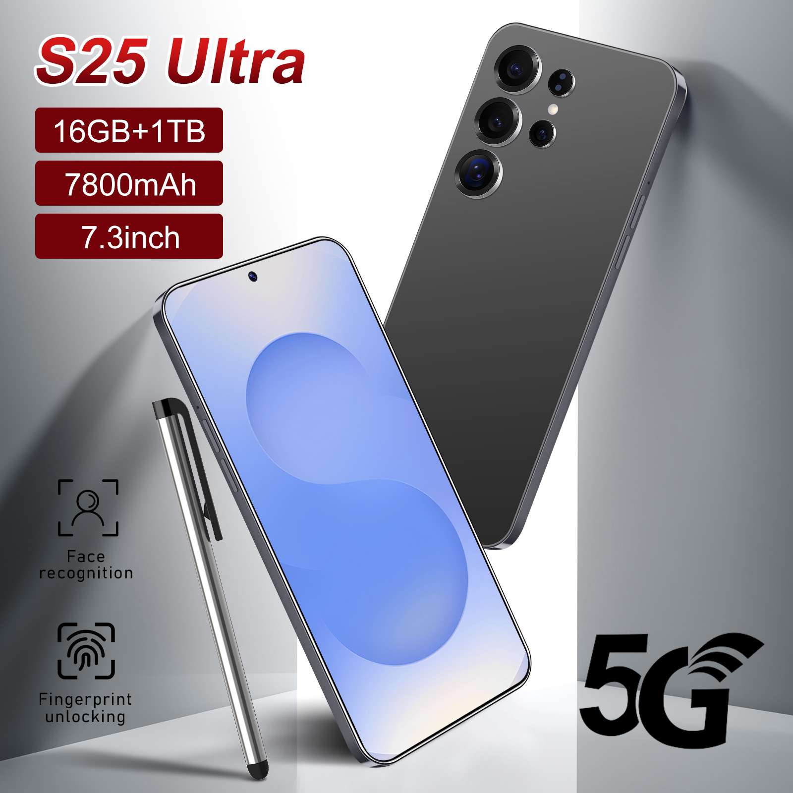 新款跨境手机S25 Ultra 7.3寸大屏真4G 3+16一体机TK外贸代发
