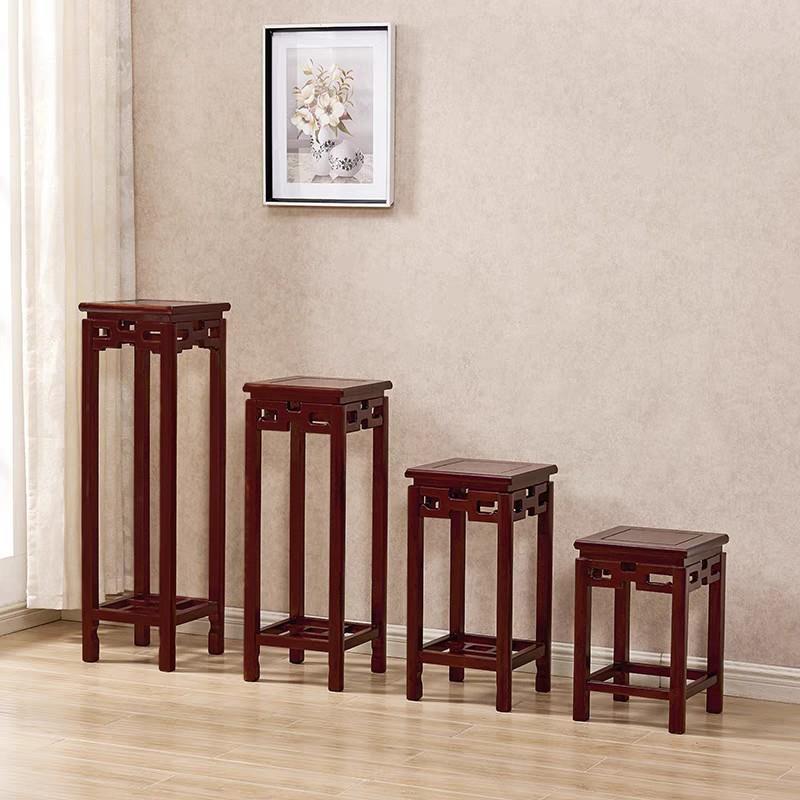 实木花架客厅吊兰榆木仿古绿萝盆景现代简约室内架子阳台中式绿植