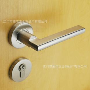 厂价直销高档304不锈钢精铸实心门把手房间门锁执手分体门锁