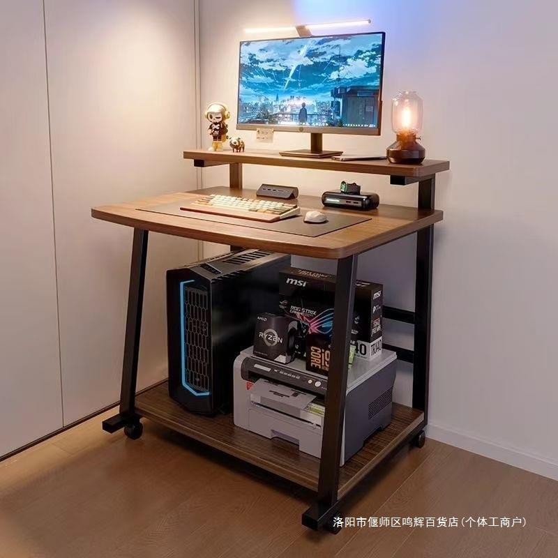 台式电脑桌可移动卧室床边书桌小户型笔记本工作台家用学习写字桌