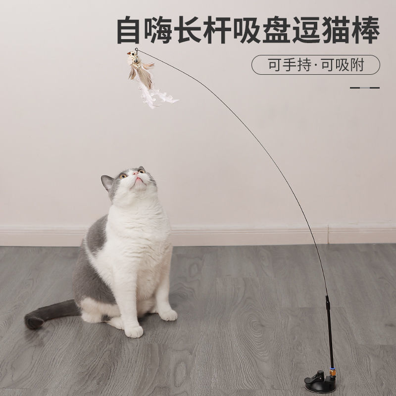 强力吸盘逗猫棒现货猫咪玩具宠物用品自嗨神器图片