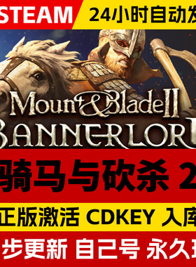 【激活入库无需win+R】骑马与砍杀2Steam激活码CDK入库全DLC全球