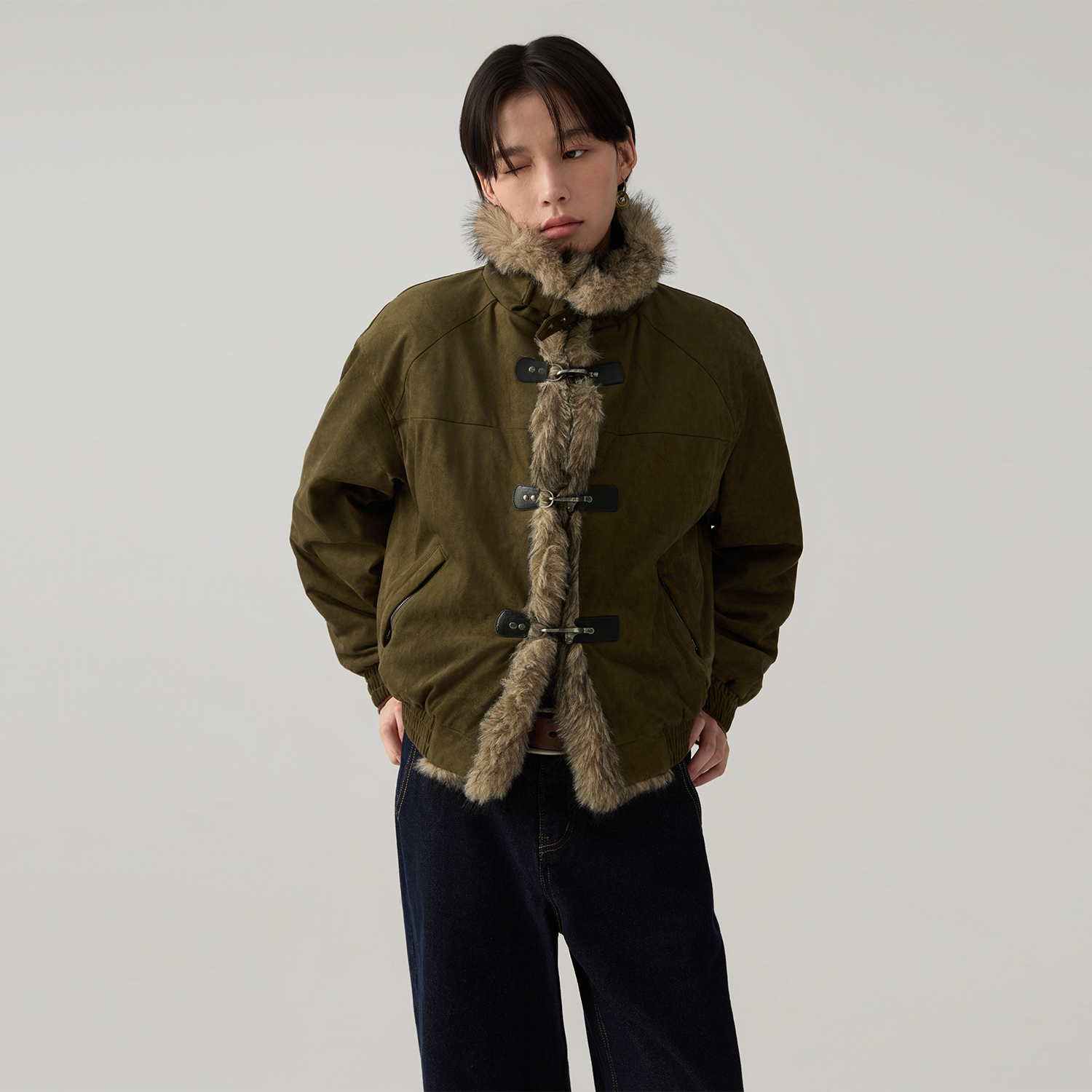 散养文化「麂暖」牛皮绒保暖外套