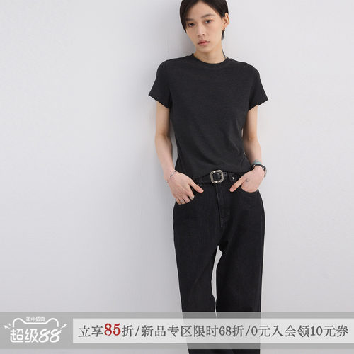 莱赛尔混纺通勤短袖t恤