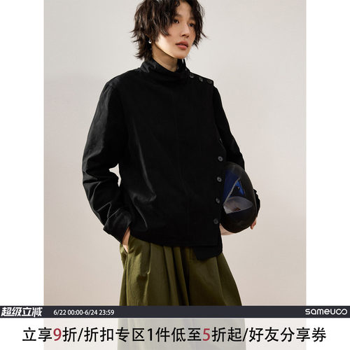 散养文化不规则设计外套机车夹克