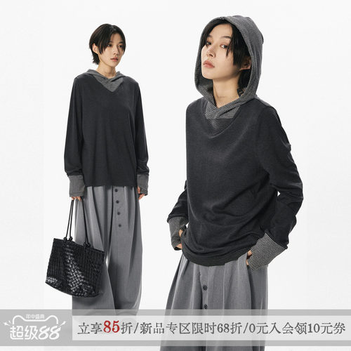 散养文化「糯纹」连帽长袖t恤