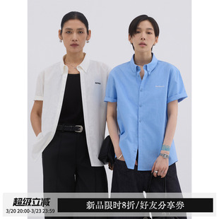 sameuoo散养文化「织夏」竹节肌理感亚麻混纺短袖衬衫松弛感衬衣