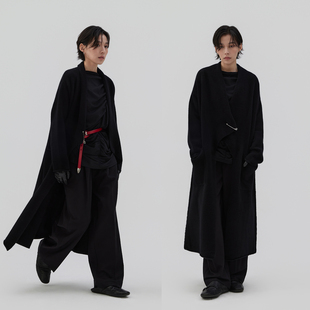 sameuoo散养文化「素泊」长款毛衣外套冬 100%绵羊毛慵懒风针织衫