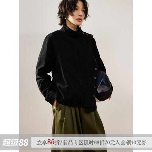 散养文化不规则设计外套机车夹克