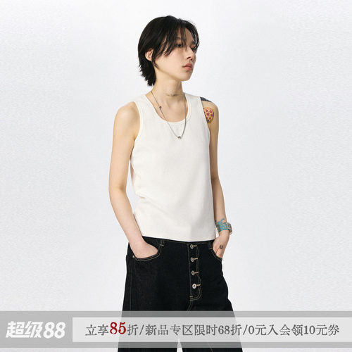 背心T恤女夏中性无袖上衣
