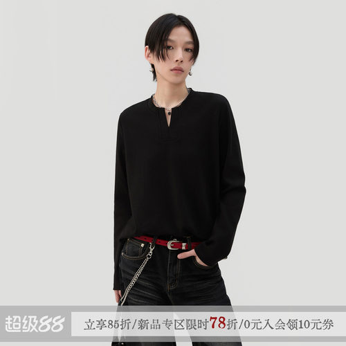 散养文化「序写」正肩长袖t恤秋
