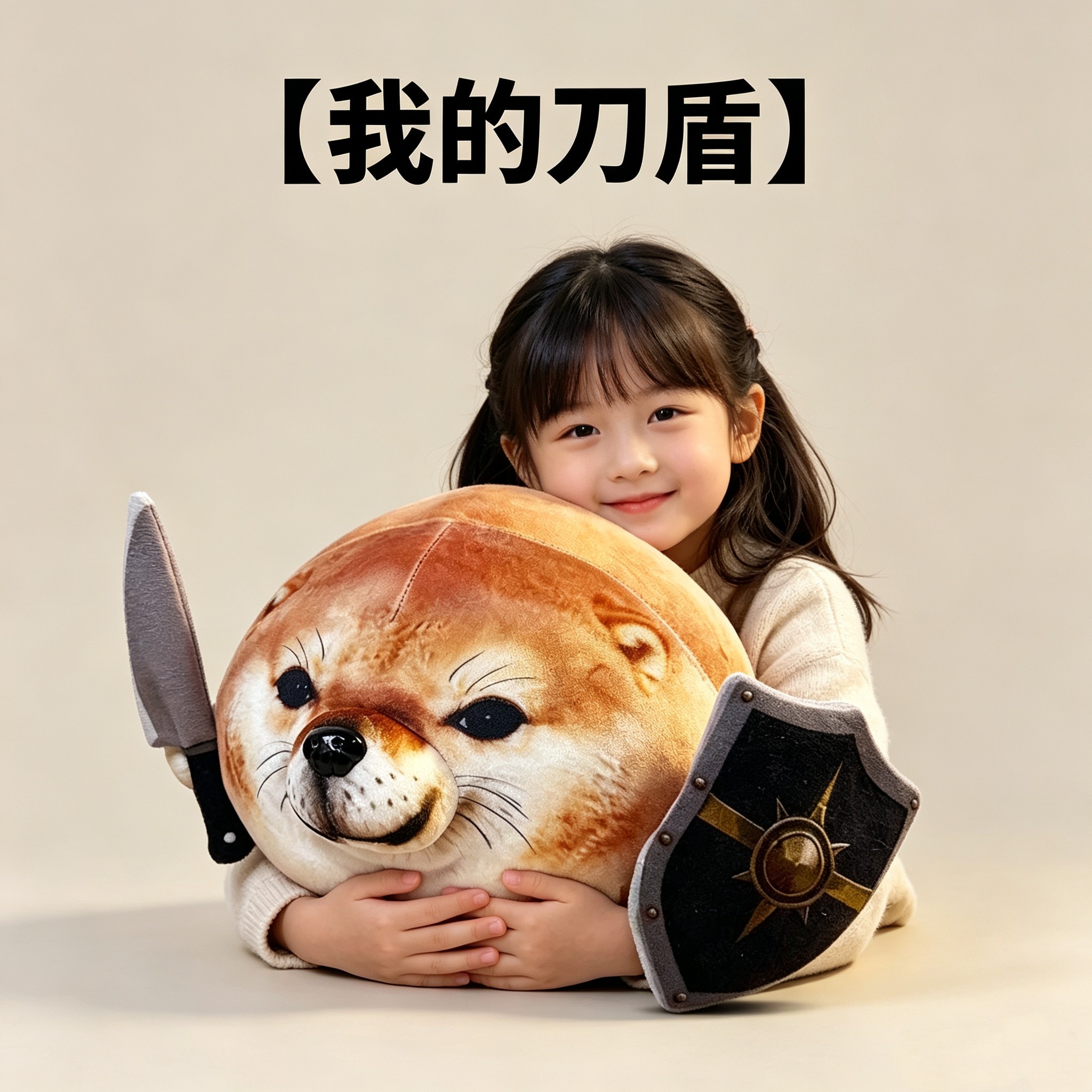 我的刀盾狗玩偶抽象搞怪公仔抱枕生日礼物女生送男生孩子儿童毕业