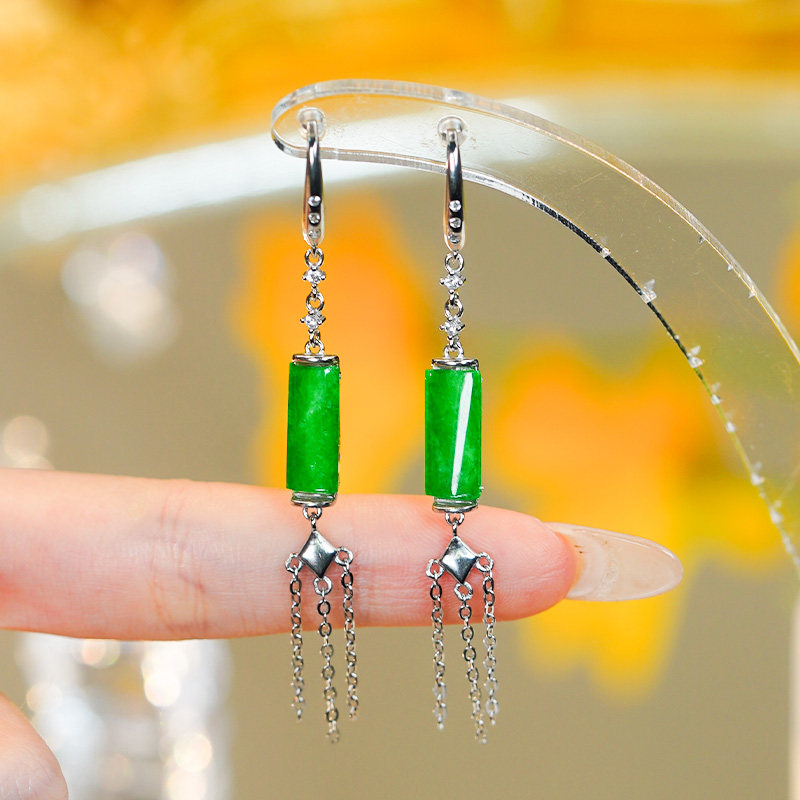 2025新款耳坠缅料龙石耳环