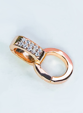 铜合金吊坠时尚简约轻奢镶嵌