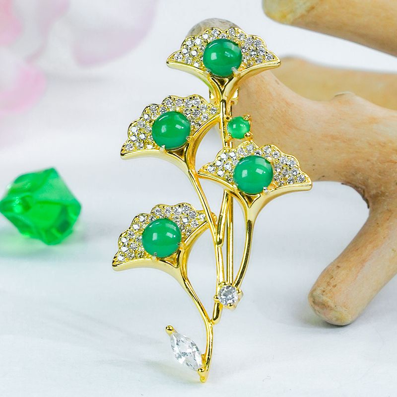 天然翡翠吊坠A货银镶嵌精致