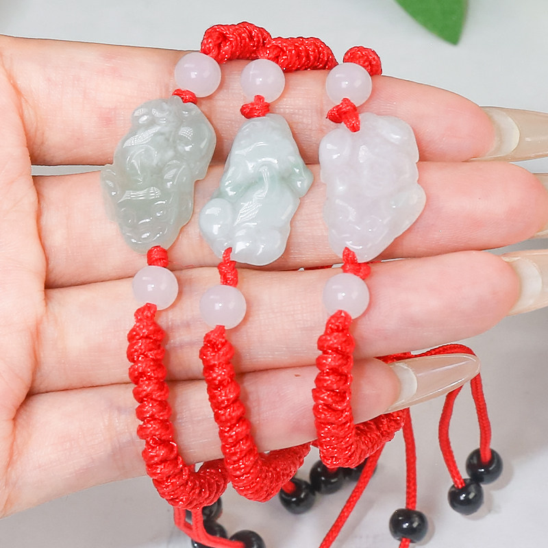 福利款-未镶嵌时尚百搭天然翡翠貔貅手绳（多样性发其一）,珠宝/钻石/翡翠,手链/手串,淘宝优惠券,粉丝福利购,淘宝优惠卷