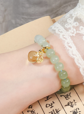 小福袋精美百搭渐变色款手工和田玉手串手链福利款