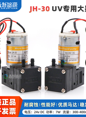 鑫新智源 UV专用大墨泵JH-30奥威亿方金谷田迈创平板机喷码吸墨泵抽墨泵 DC24V 7W 3W UV打印机微型隔膜液泵