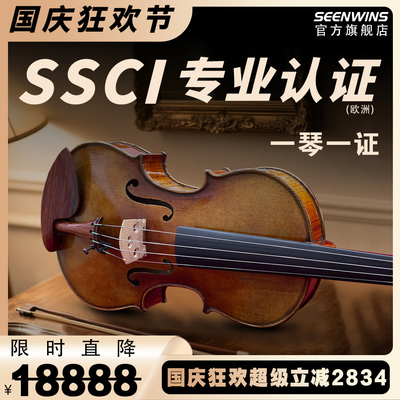 SEENWINS圣维斯S2专业级纯欧料演奏级小提琴纯手工意大利云杉木