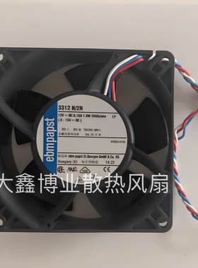 EBM德国3312N/2N 12V 1.8W赛默飞6074.3013戴安U3000液相散热风扇