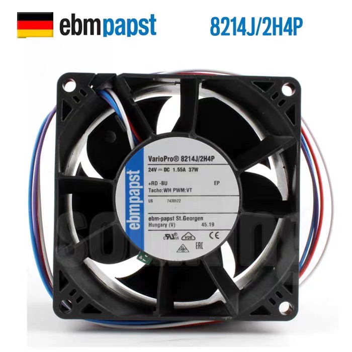 ebm德国8214J/2H4P 24V 1.55A 37W安捷伦电源变频器散热风扇8038