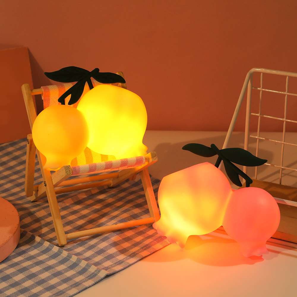 创意搪胶小夜灯卧室床头氛围灯摆件简约柔光护眼小夜灯儿童玩具