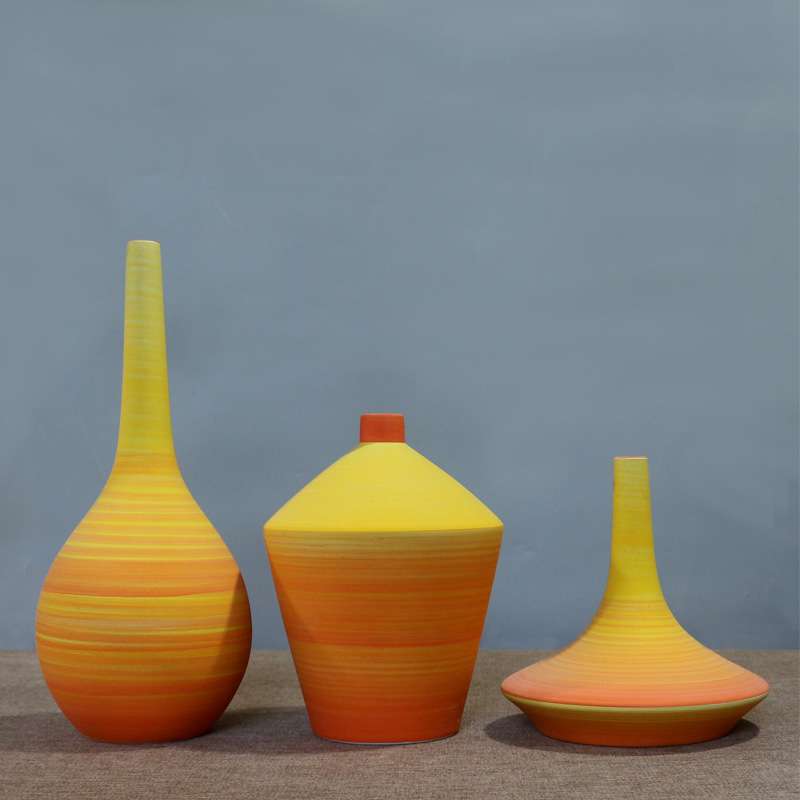 新中式陶瓷花瓶摆件客厅酒柜餐桌台面花器插花样板房玄关软装饰品