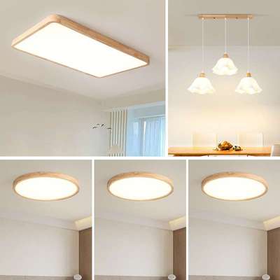 原木奶油风灯具全屋套餐组合客厅主灯简约现代大气卧室餐厅灯日式