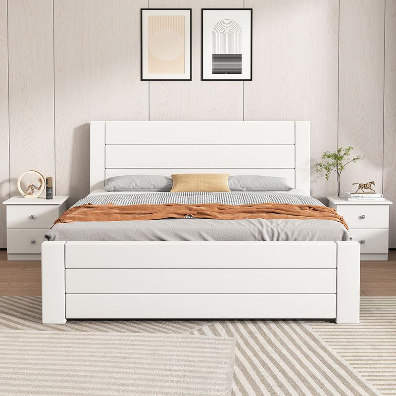 简约实木床1.5米中式双人床1.8米主卧家用出租房单人床1米经济型