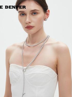 毛衣链+灰色珍珠+真多麻+ot扣