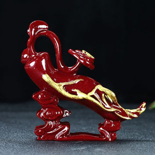 人参摆件朱砂长寿人生如意家居客厅酒柜装饰开业乔迁摆设贺寿礼品