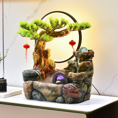 风水轮假山流水乘功招财