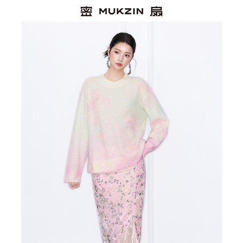 马海毛慵懒新中式毛衣
