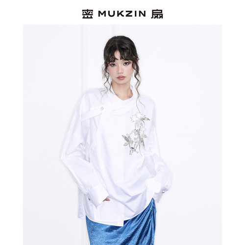 密扇秋季新款宽松中式衬衫