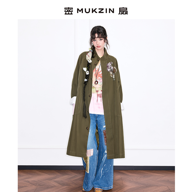 密扇秋季新款慵懒随性宽松大衣