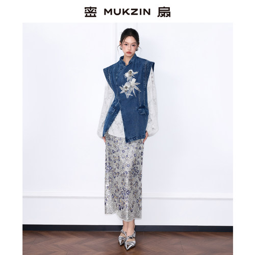 时尚经典设计感国风新中式马甲